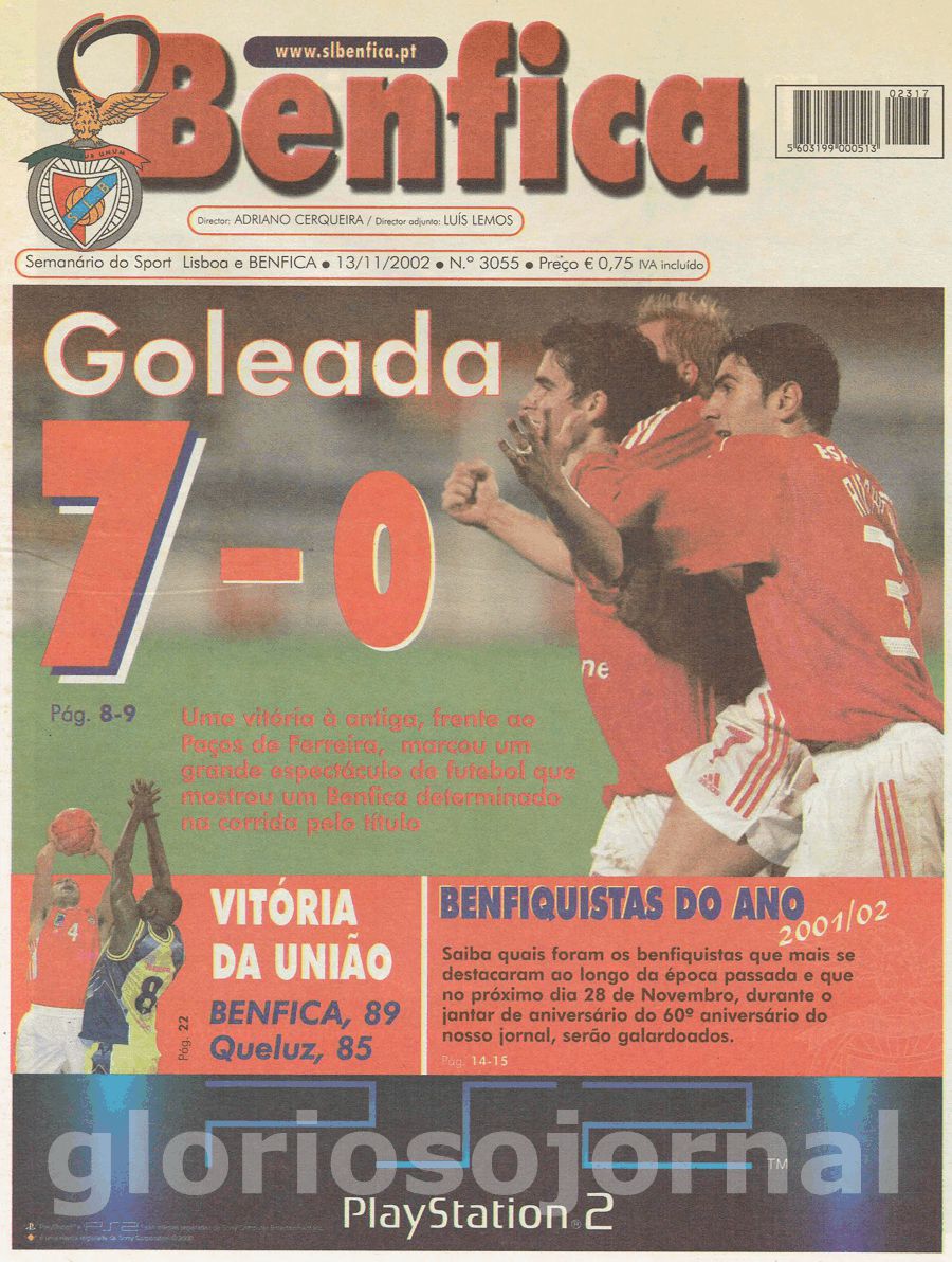 jornal o benfica 3055 2002-11-13